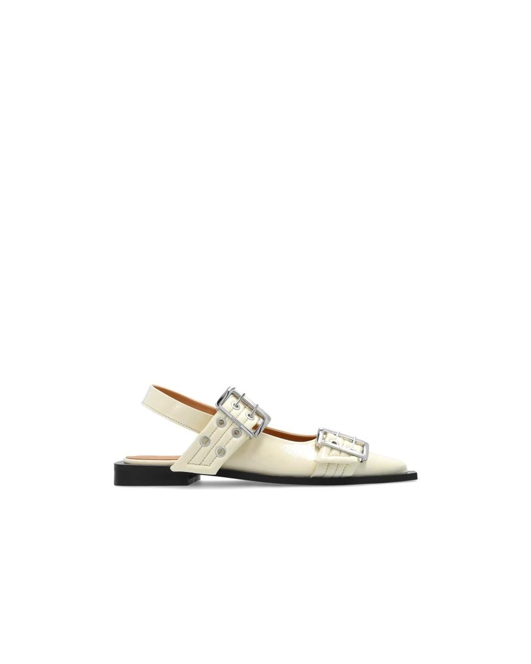 Ganni White Ballerina Shoes