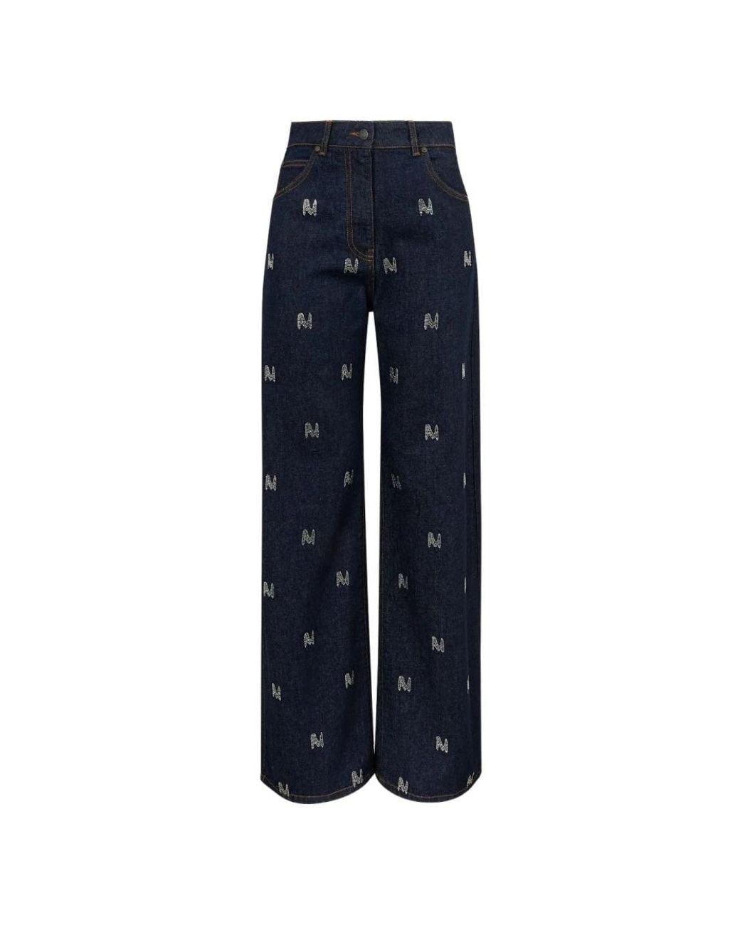 MSGM Blue Wide Jeans