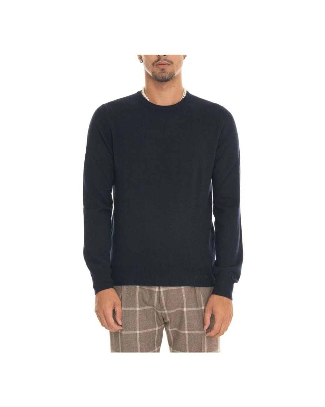 Gran Sasso Black Round-Neck Knitwear for men