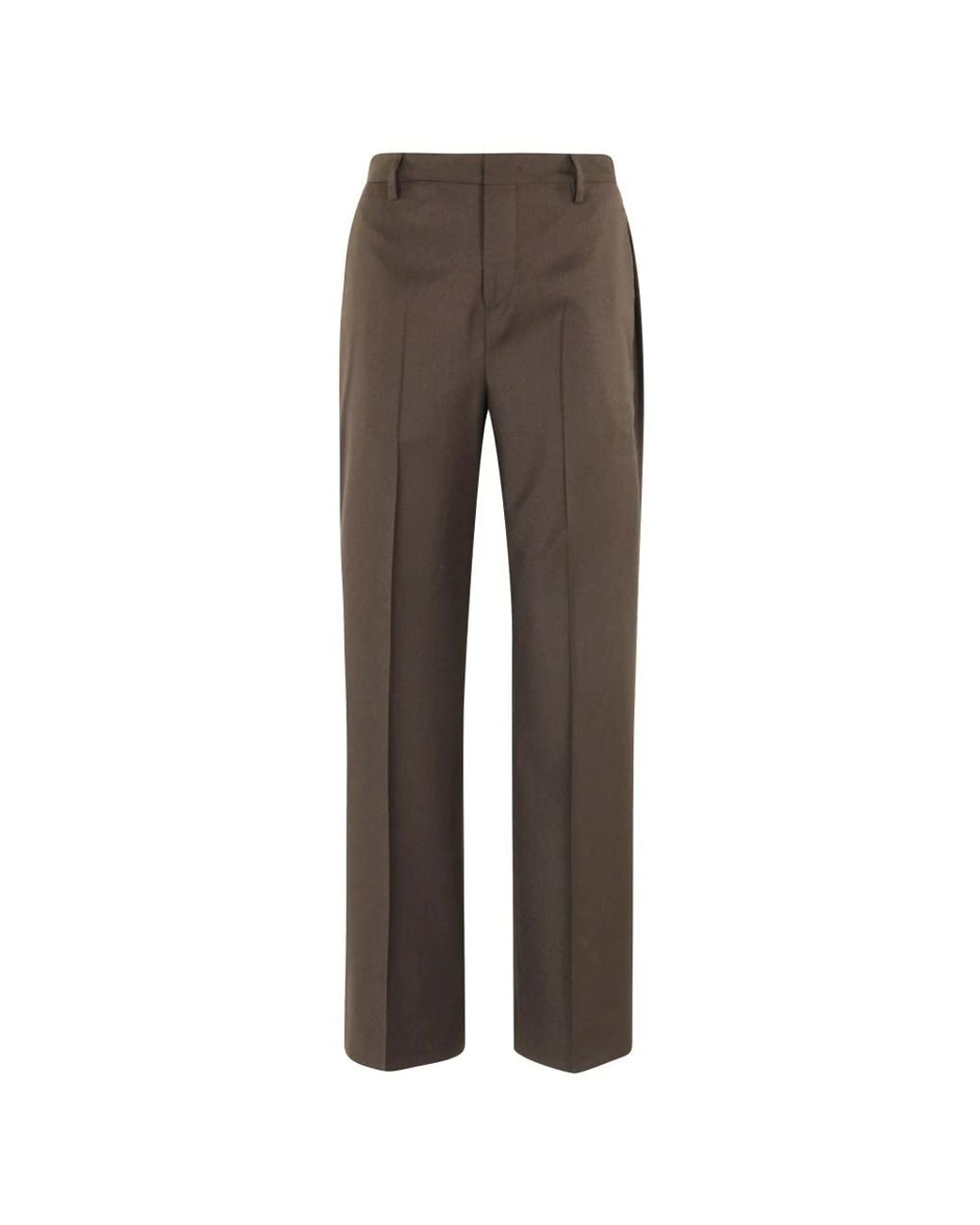 BRIGLIA Brown Straight Trousers
