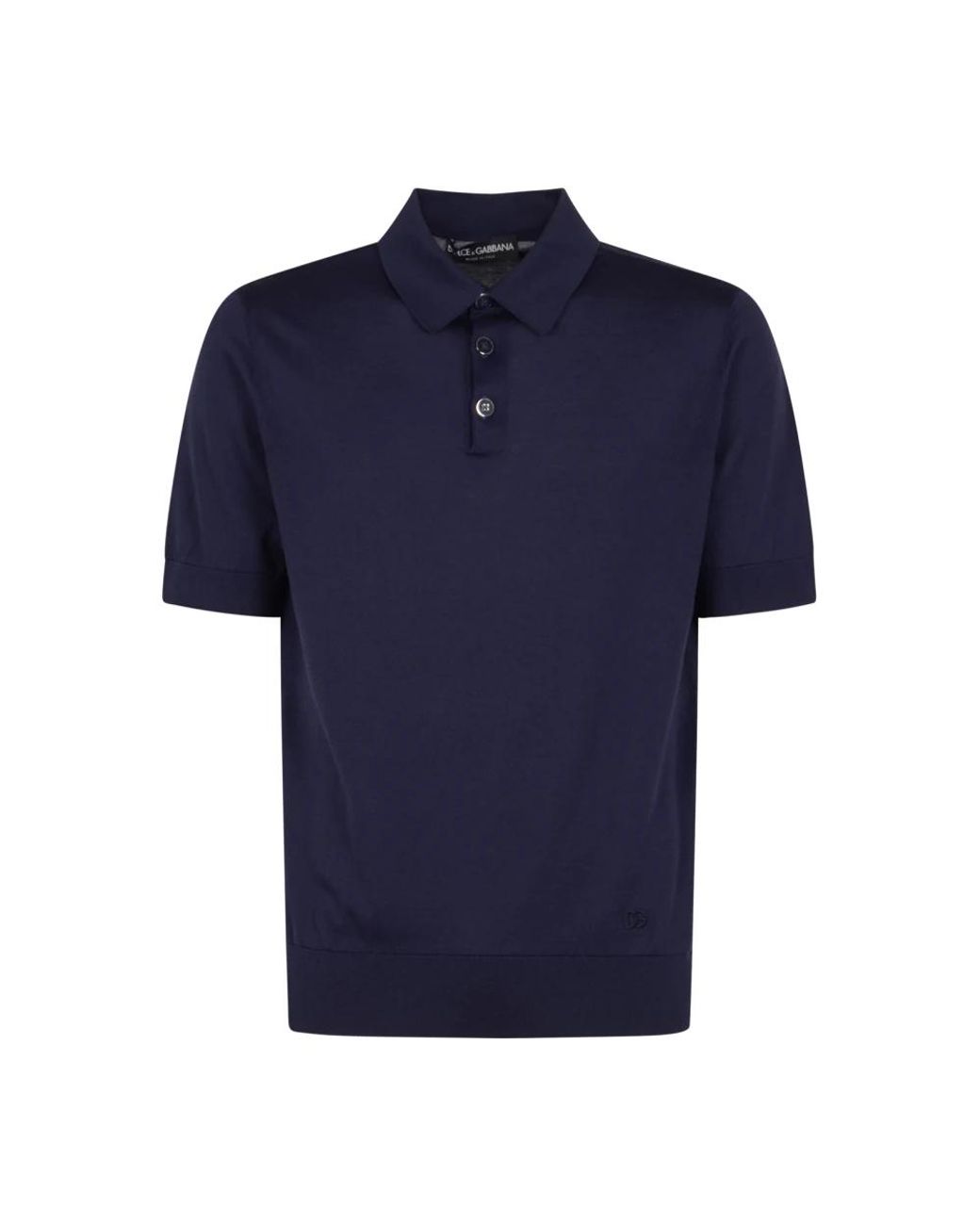 Dolce & Gabbana Blue Polo Shirts for men