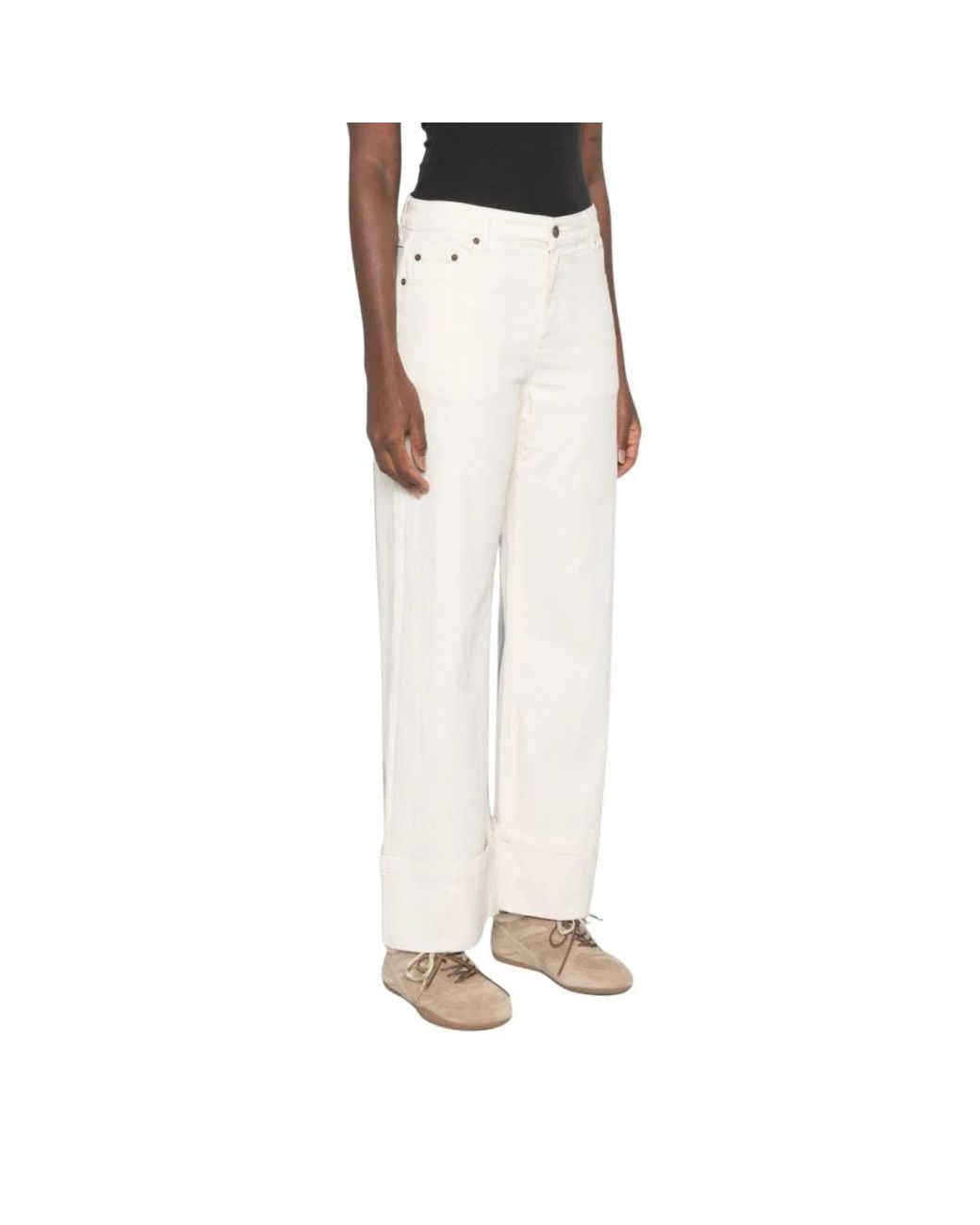 Yerse White Wide Jeans