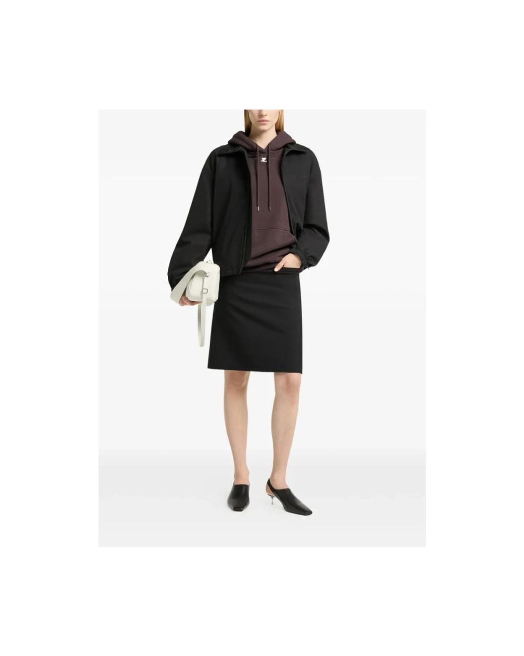 Courreges Black Bomber Jackets
