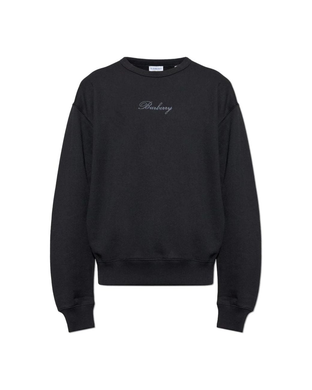 Burberry Hoodies & Sweatvesten ,Zwart ,Katoen Sweatshirt Met Geborduurd Logo in het Black voor heren