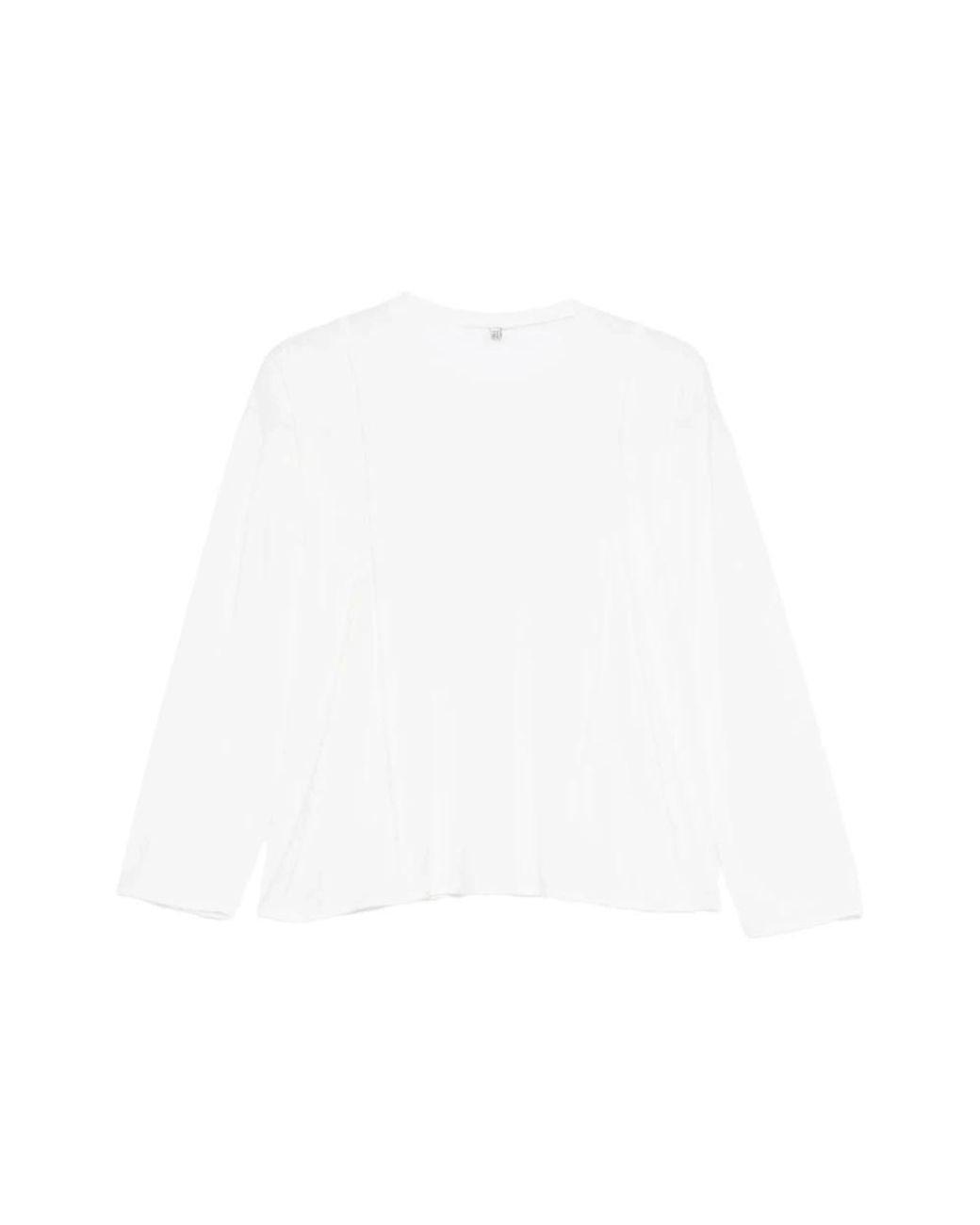 Baserange White Long Sleeve Tops