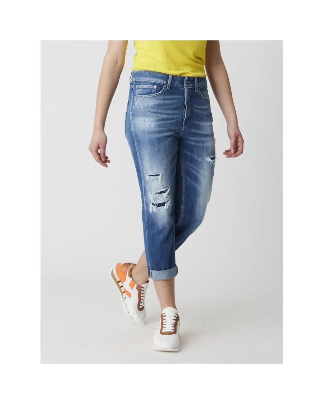 Dondup Blue Cropped Jeans