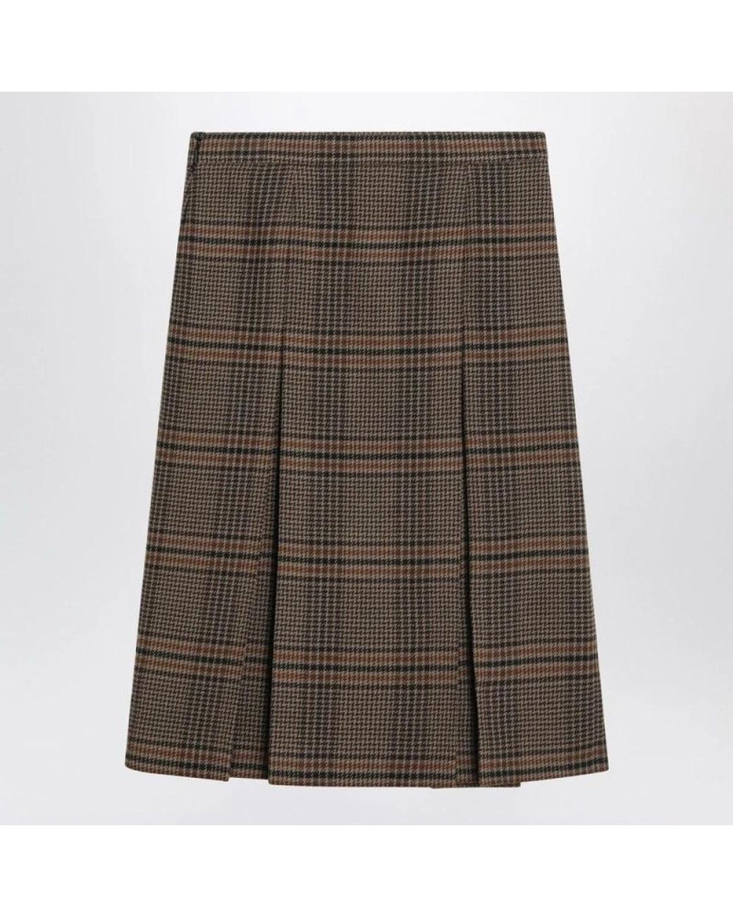 Saint Laurent Brown Midi Skirts