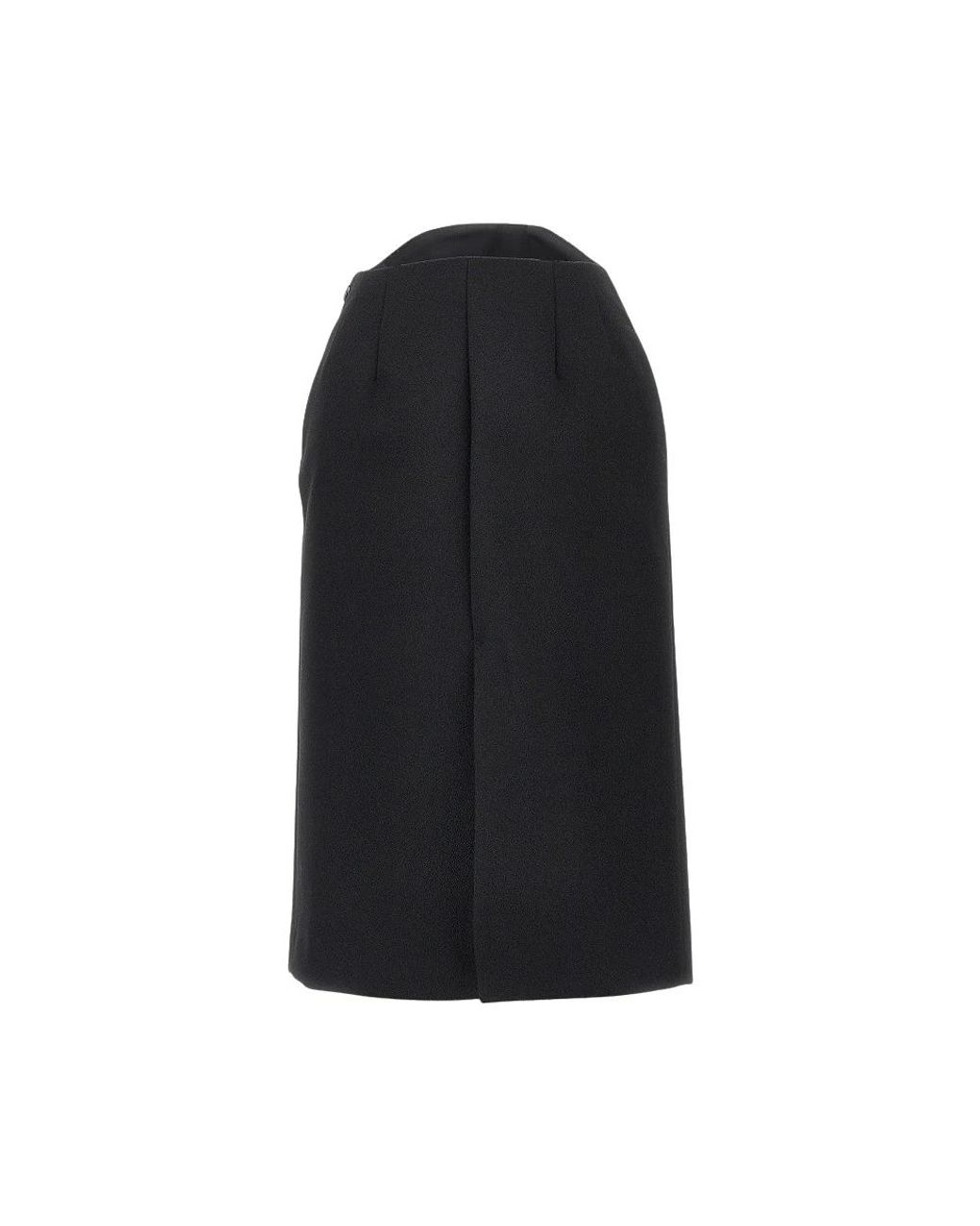 Jil Sander Sablé Wollen Midirok in het Black