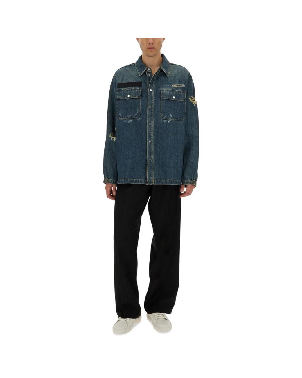 Helmut Lang Blue Denim Shirts for men