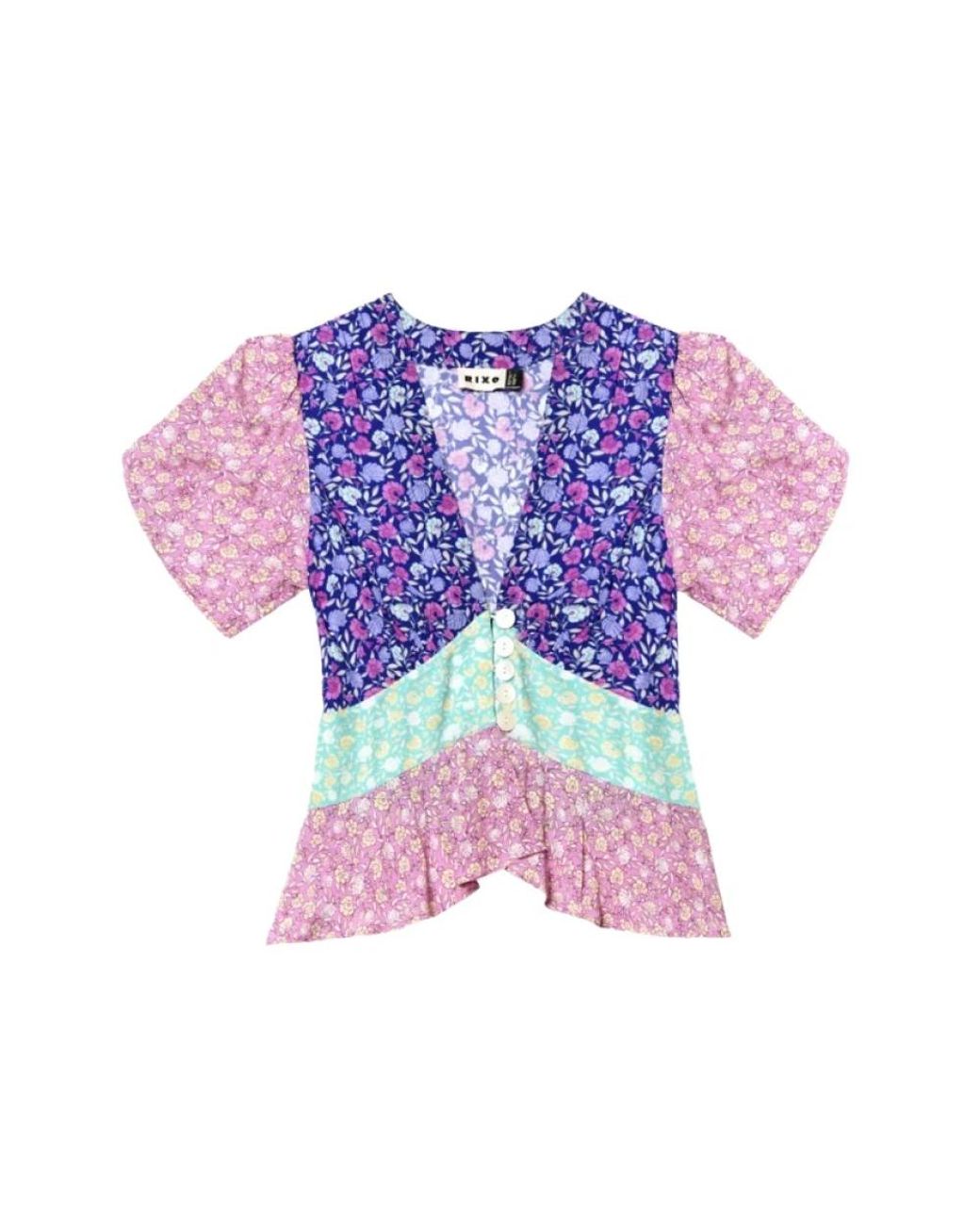 Rixo Top Abotonado Reine in het Purple