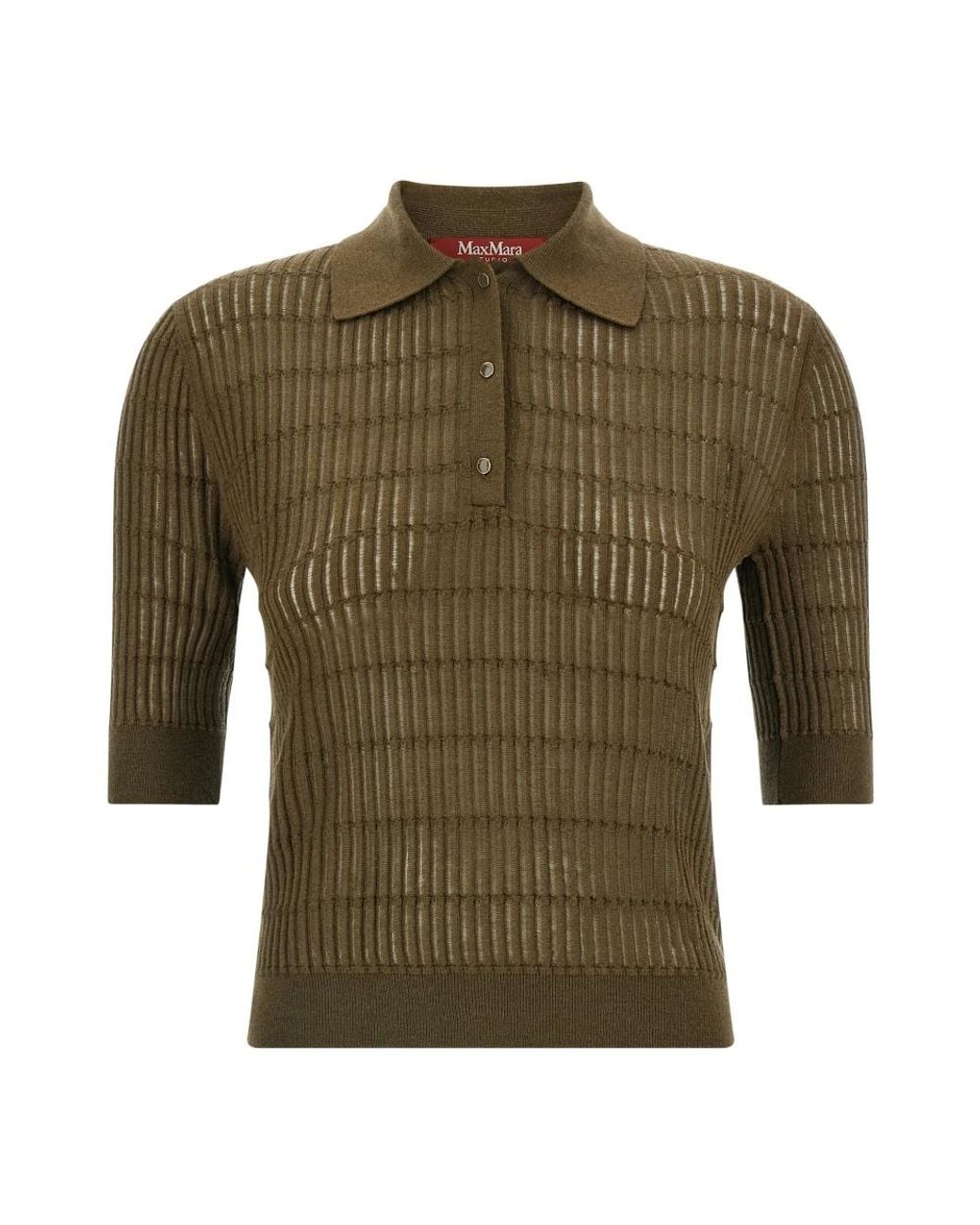 Max Mara Green Round-Neck Knitwear