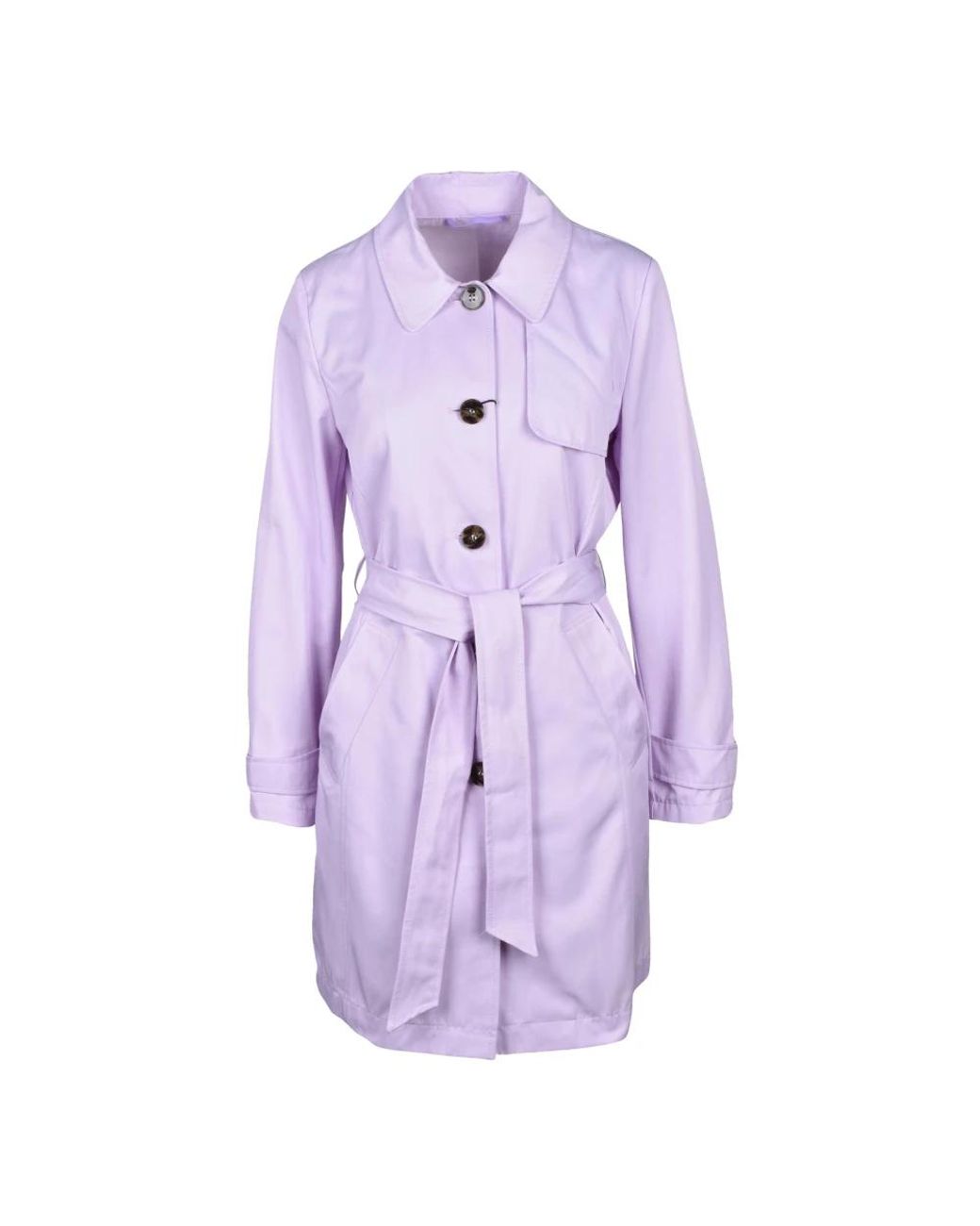 Marella Purple Belted Coats