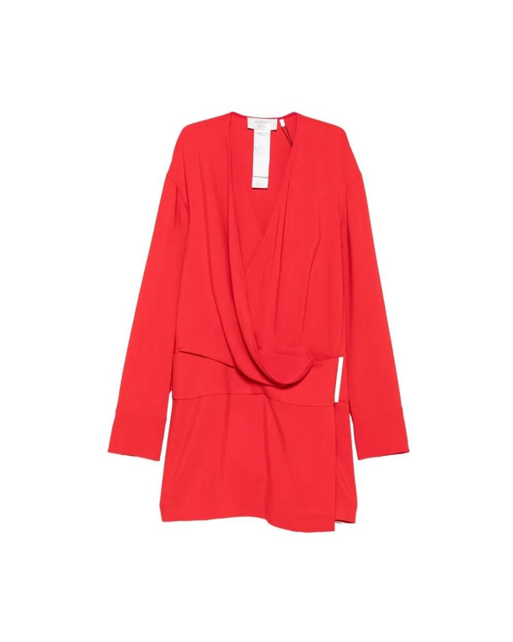 Sportmax Red Wrap Dresses