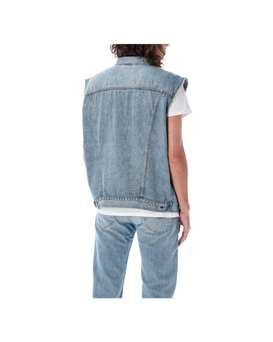 Levi's Jassen ,Blauw ,Denim Relaxte Trucker Vest in het Blue voor heren