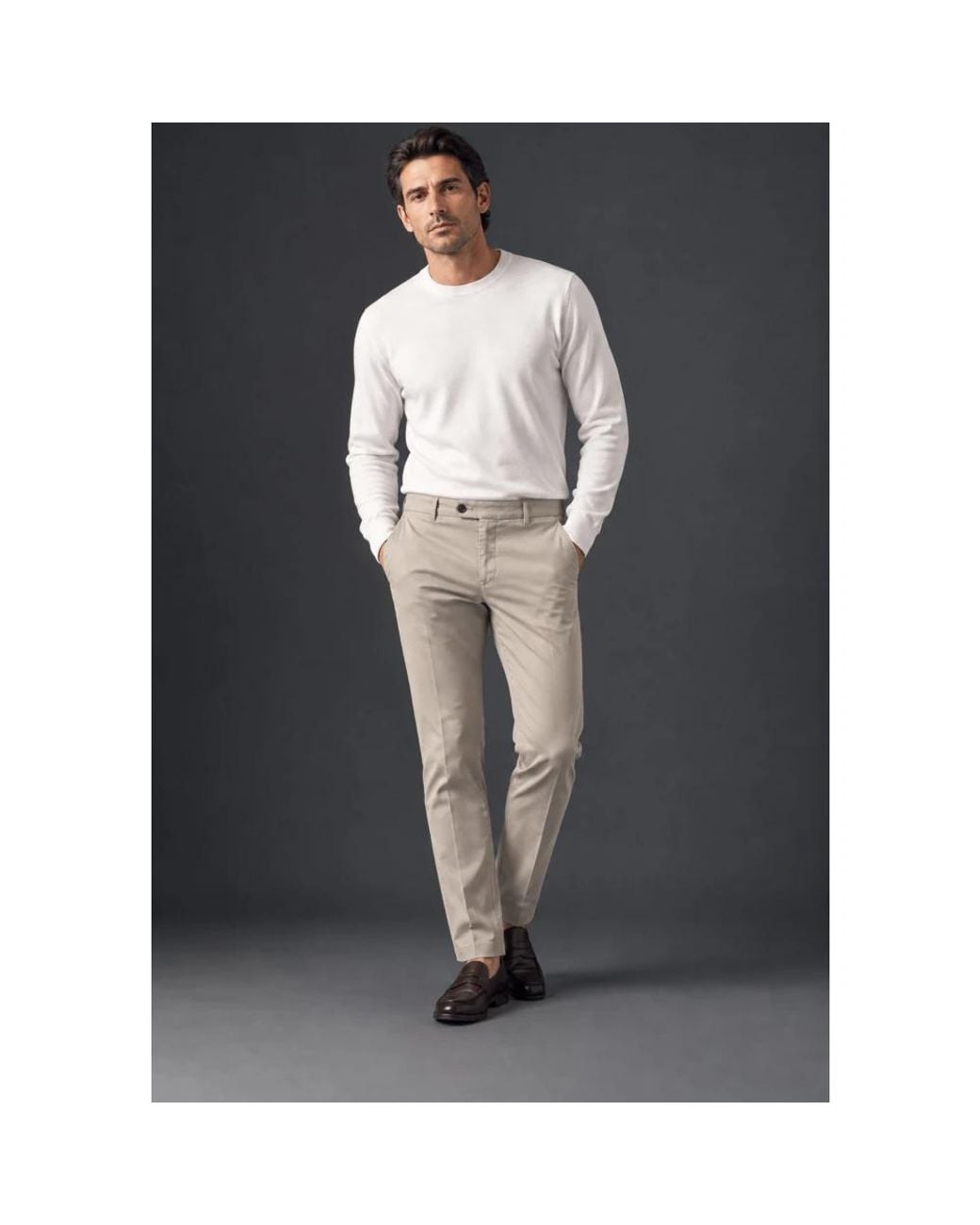 Berwich Gray Suit Trousers for men