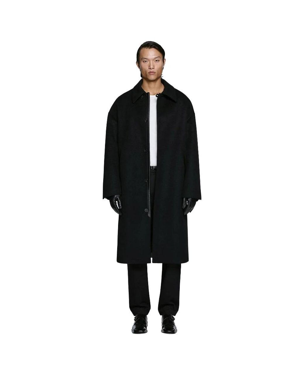 Entire studios Black Single-Breasted Coats for men