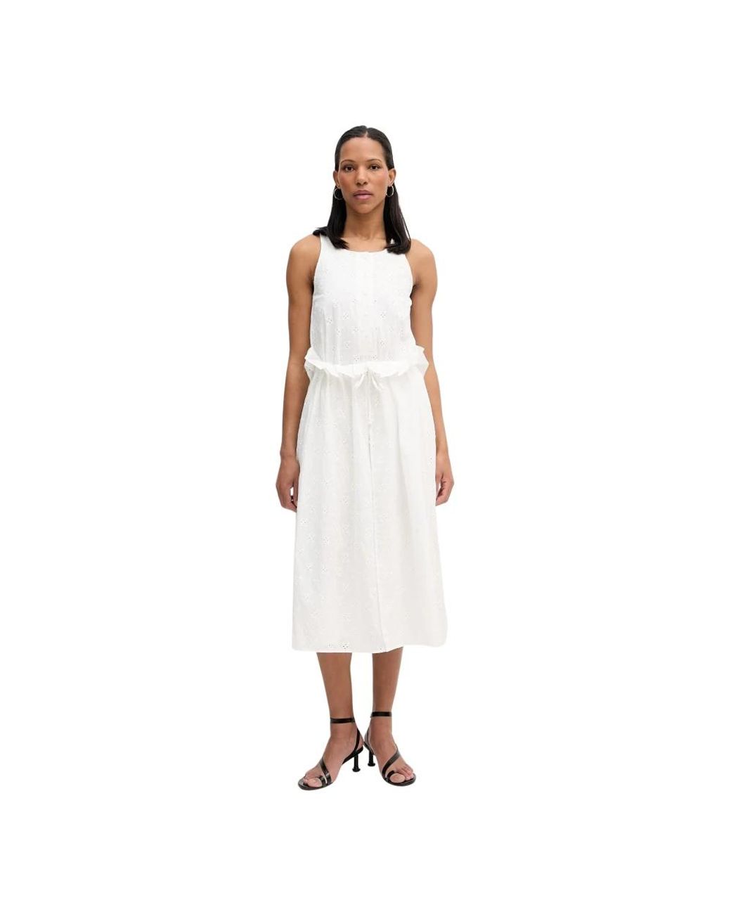 Midi Dresses Isabelle Blanche de color White