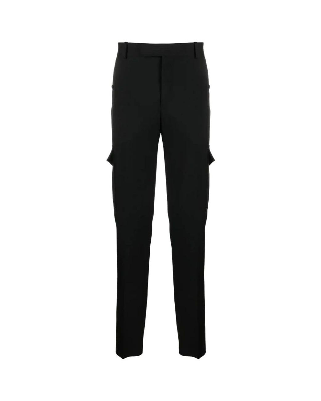 McQueen Black Slim-Fit Trousers for men