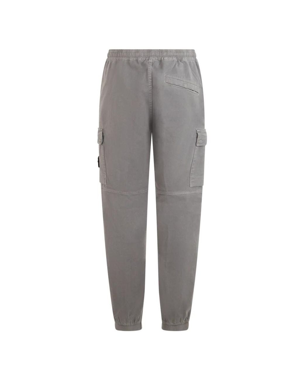 Stone Island Gray Slim-Fit Trousers for men