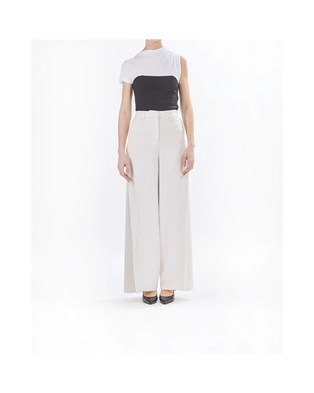 Karl Lagerfeld White Wide Trousers