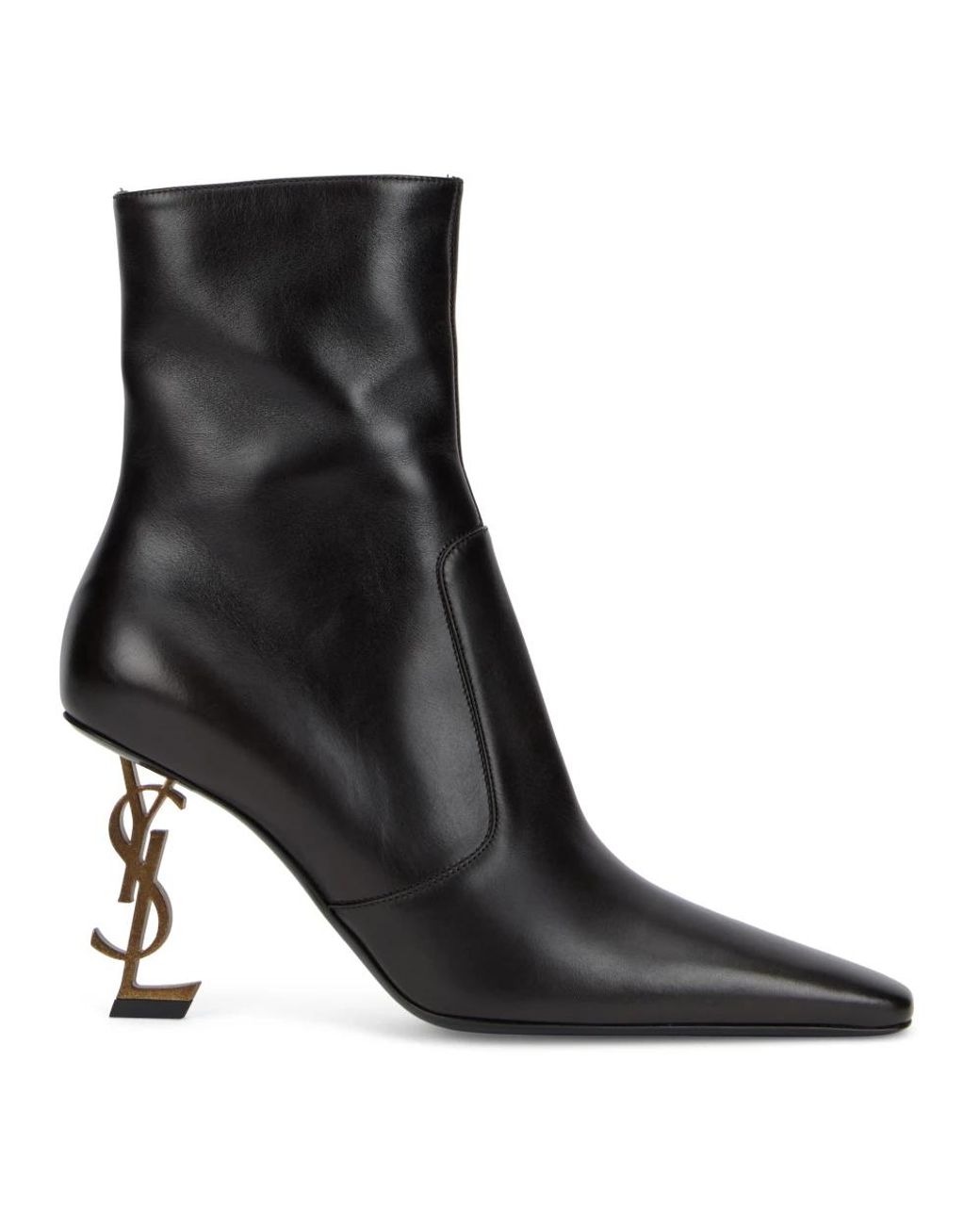Saint Laurent Black Logo Ankle Boot