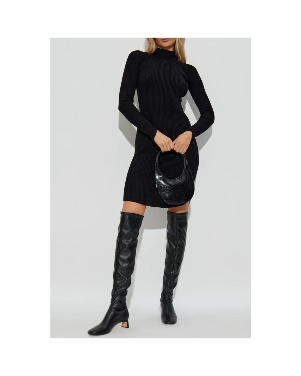 Courreges Black Knitted Dresses