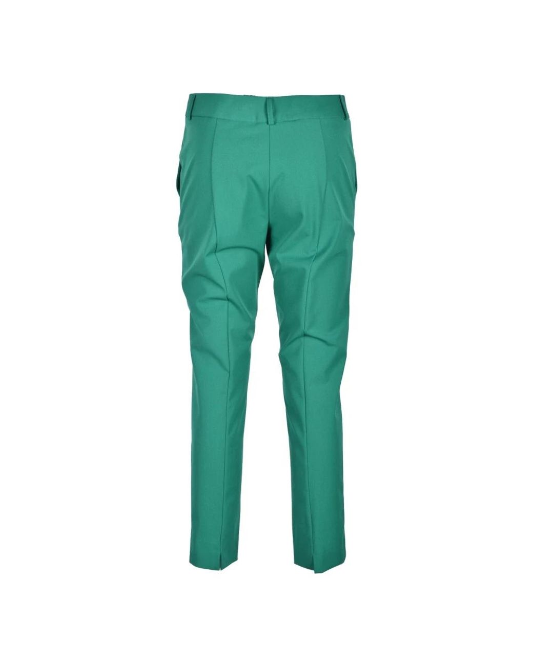 SIMONA CORSELLINI Green Slim-Fit Trousers