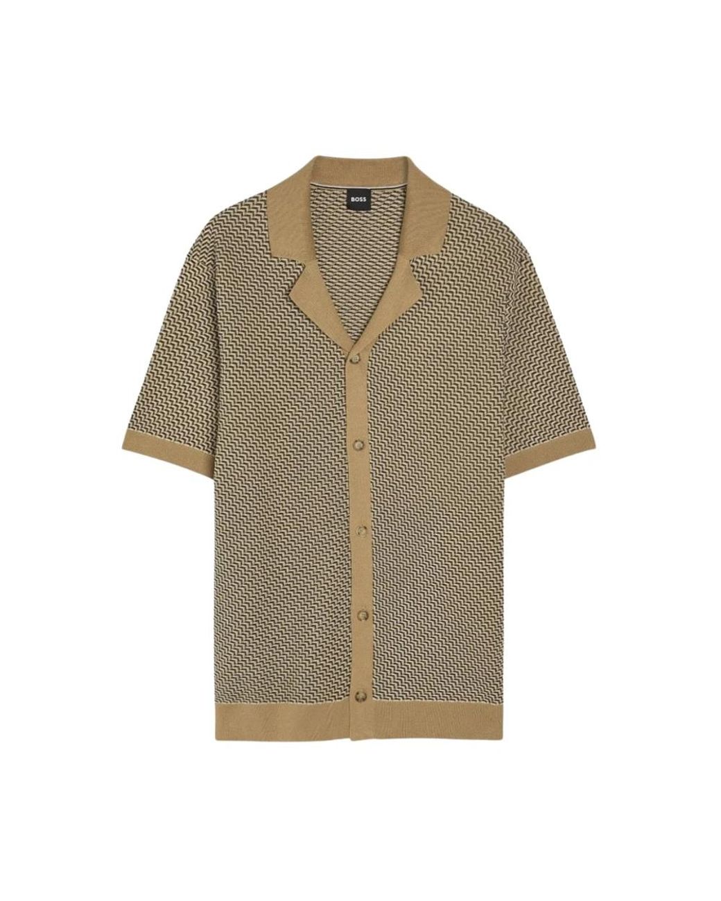 Boss Natural Short Sleeve Shirts for men