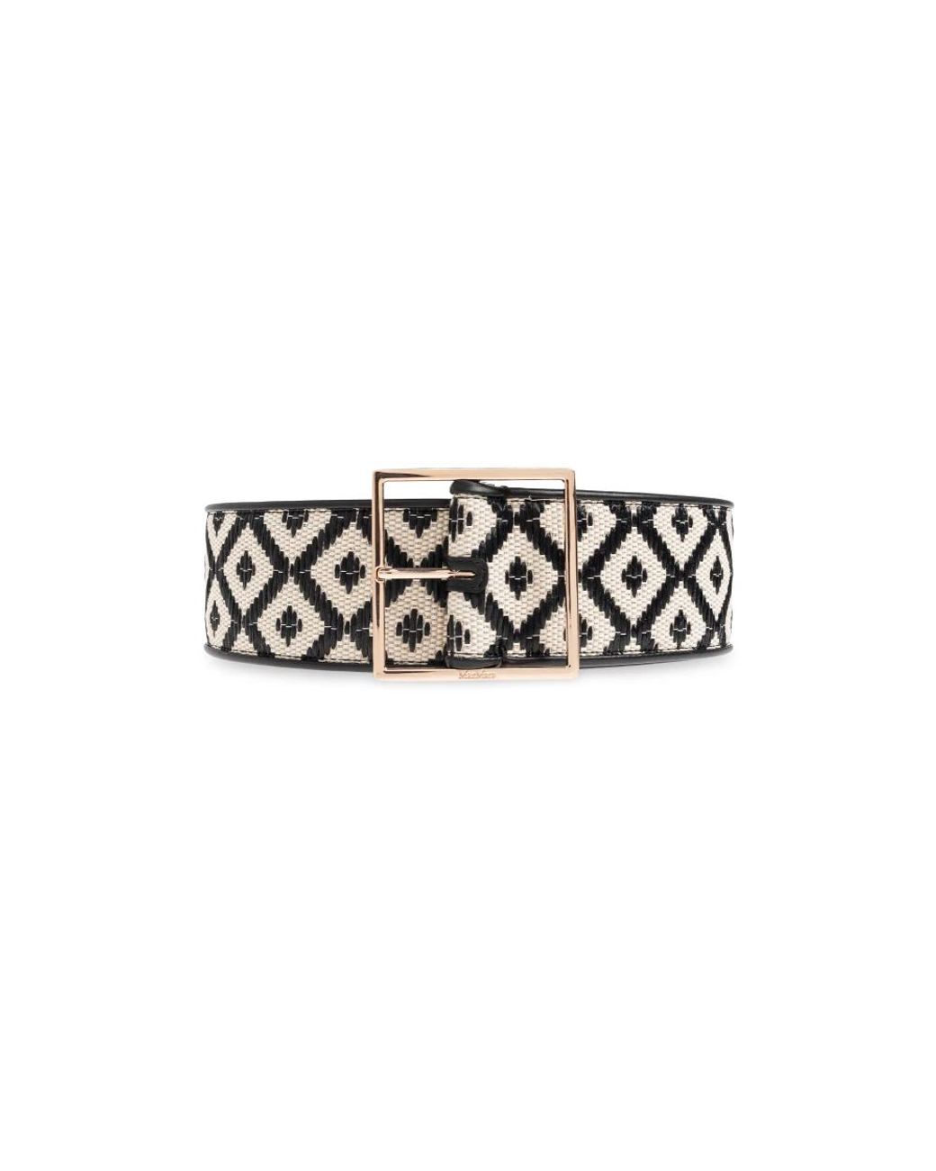 Max Mara Black Patterned Belt