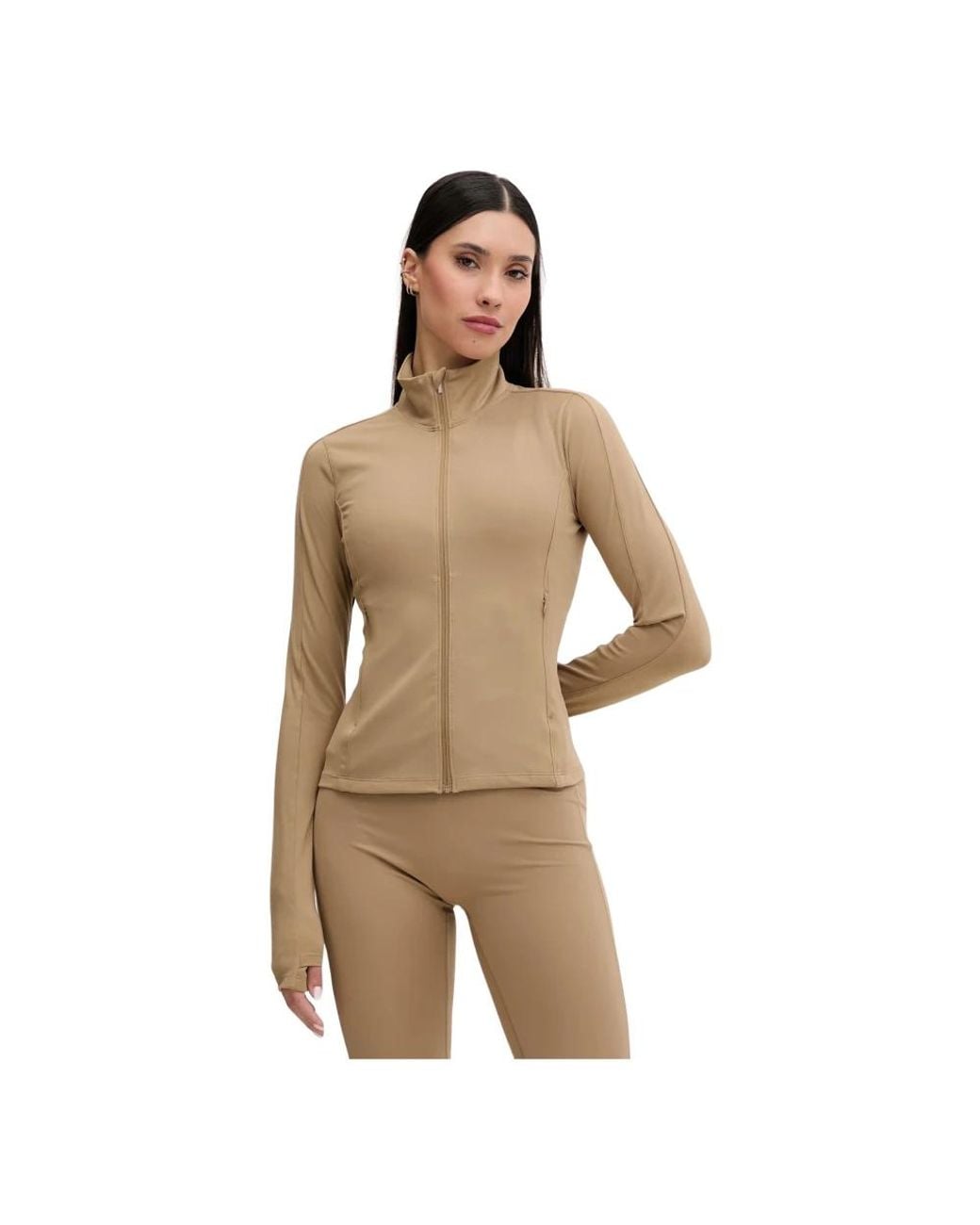 Casall Soft Touch Zip Jacket in het Natural