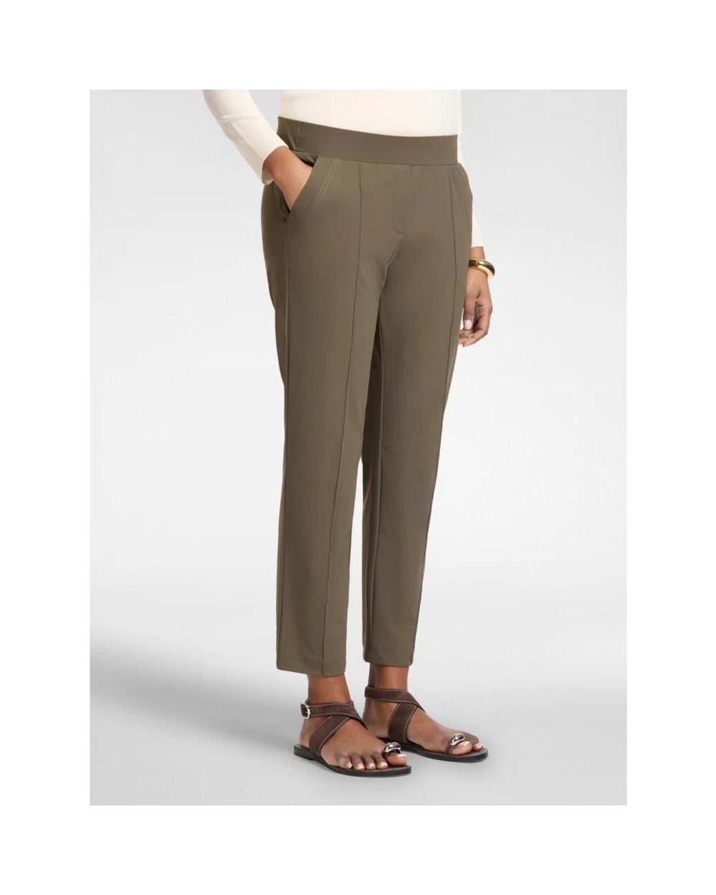 Elena Miro Gray Slim-Fit Trousers