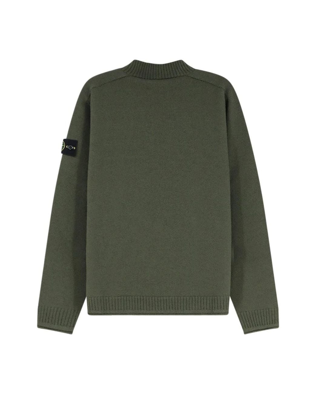 Stone Island Green Round-Neck Knitwear for men