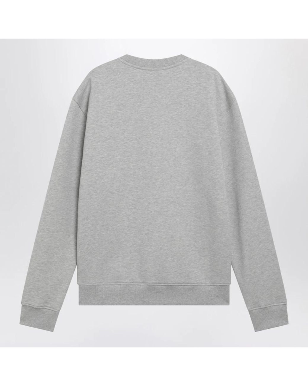 AMI Crewneck Sweatshirt Mit Strickpatch in Gray für Herren