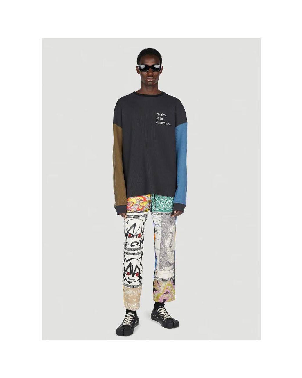 Children of the discordance Green Straight Trousers for men