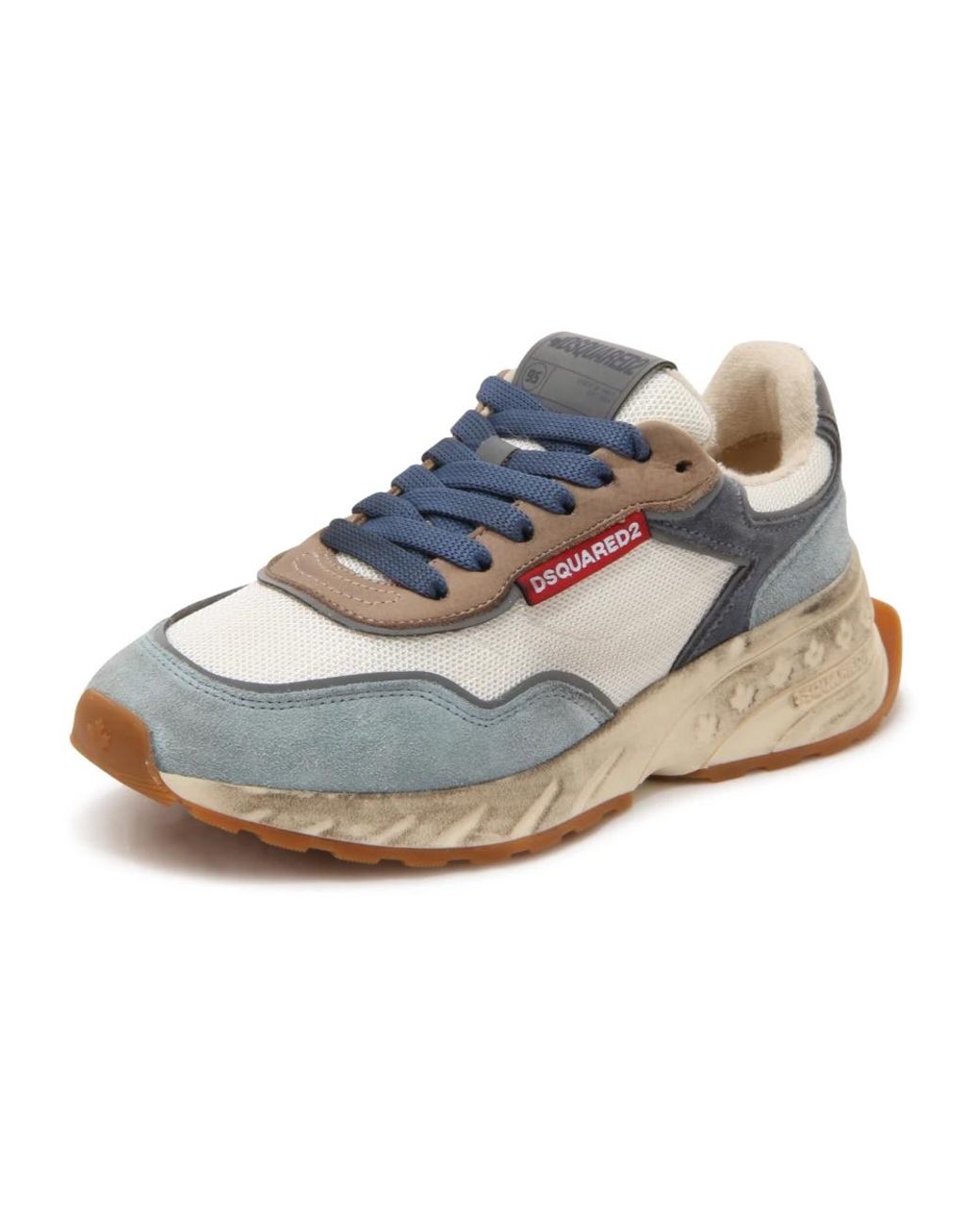DSquared² Schoenen ,Veelkleurig ,Suède N9987 Sprinter Wo Vintage Effect Schoenen in het Blue