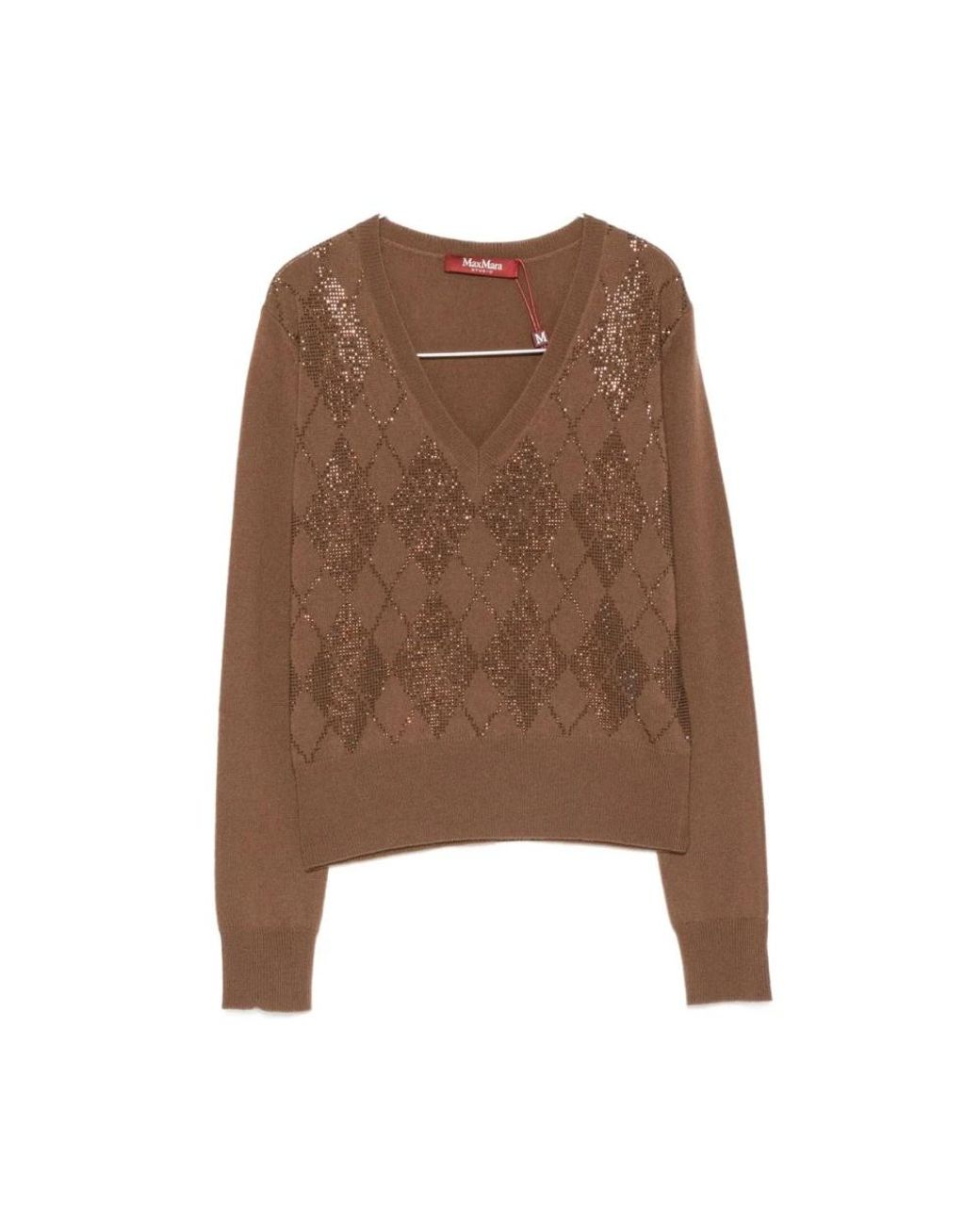 Max Mara Natural V-Neck Knitwear