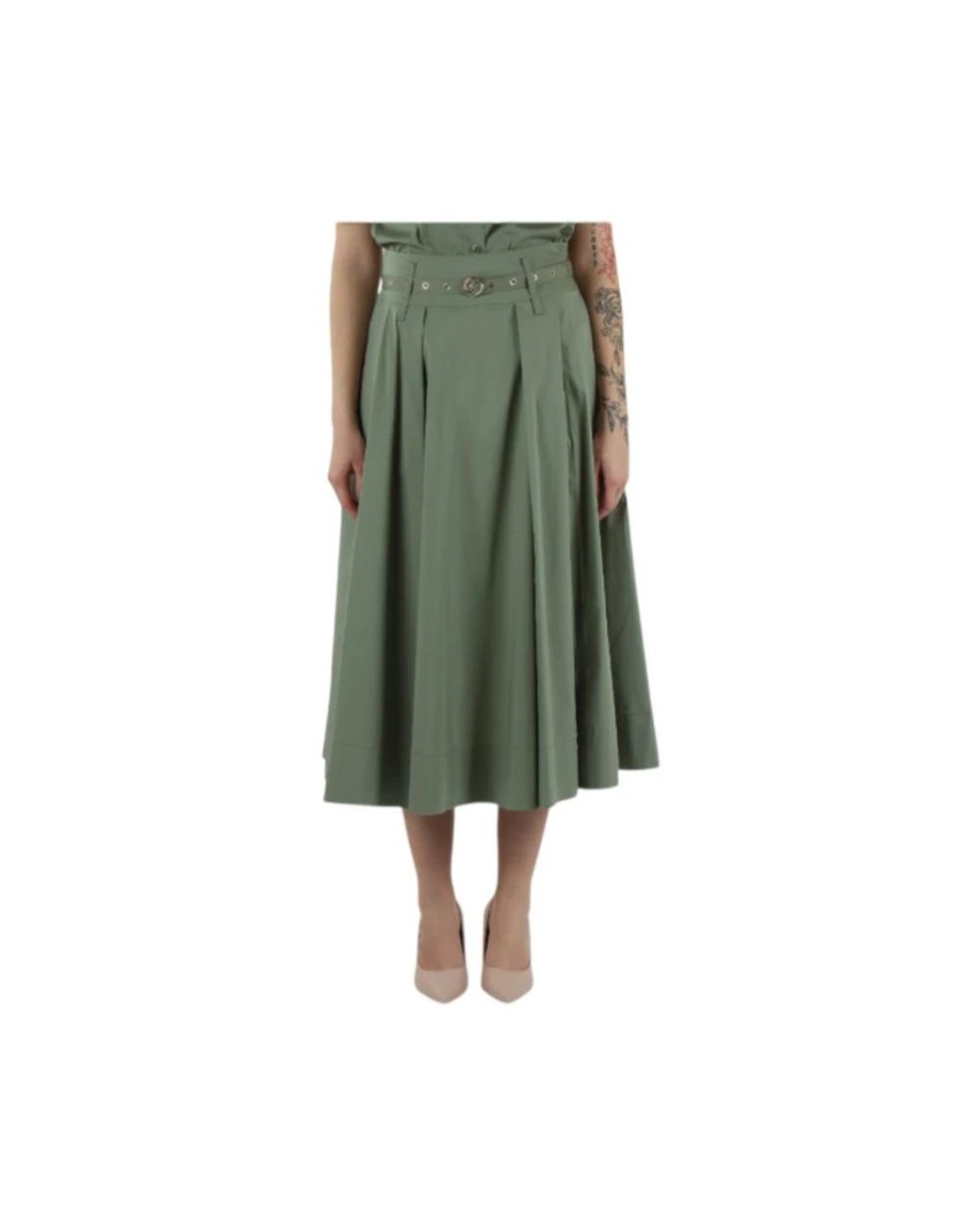 Liu Jo Green Midi Skirts