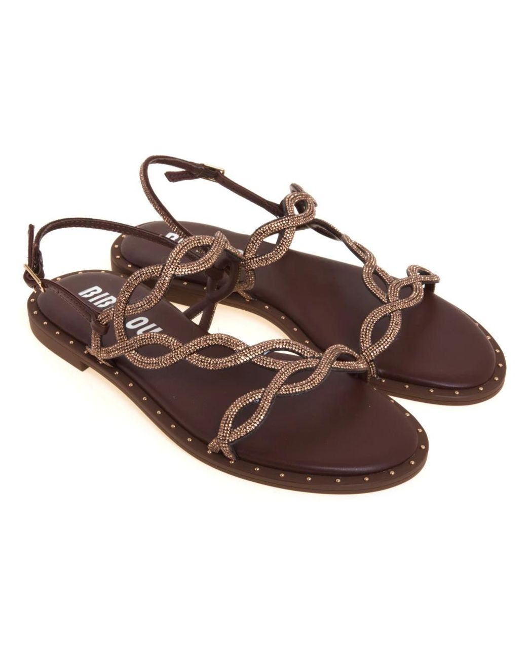 Bibi Lou Brown Flat Sandals
