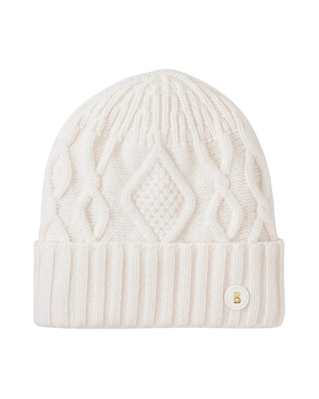 Bogner Jamila Cashmere Cap in het White