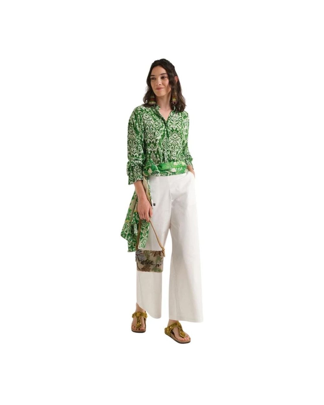 Maliparmi Green Wide Trousers