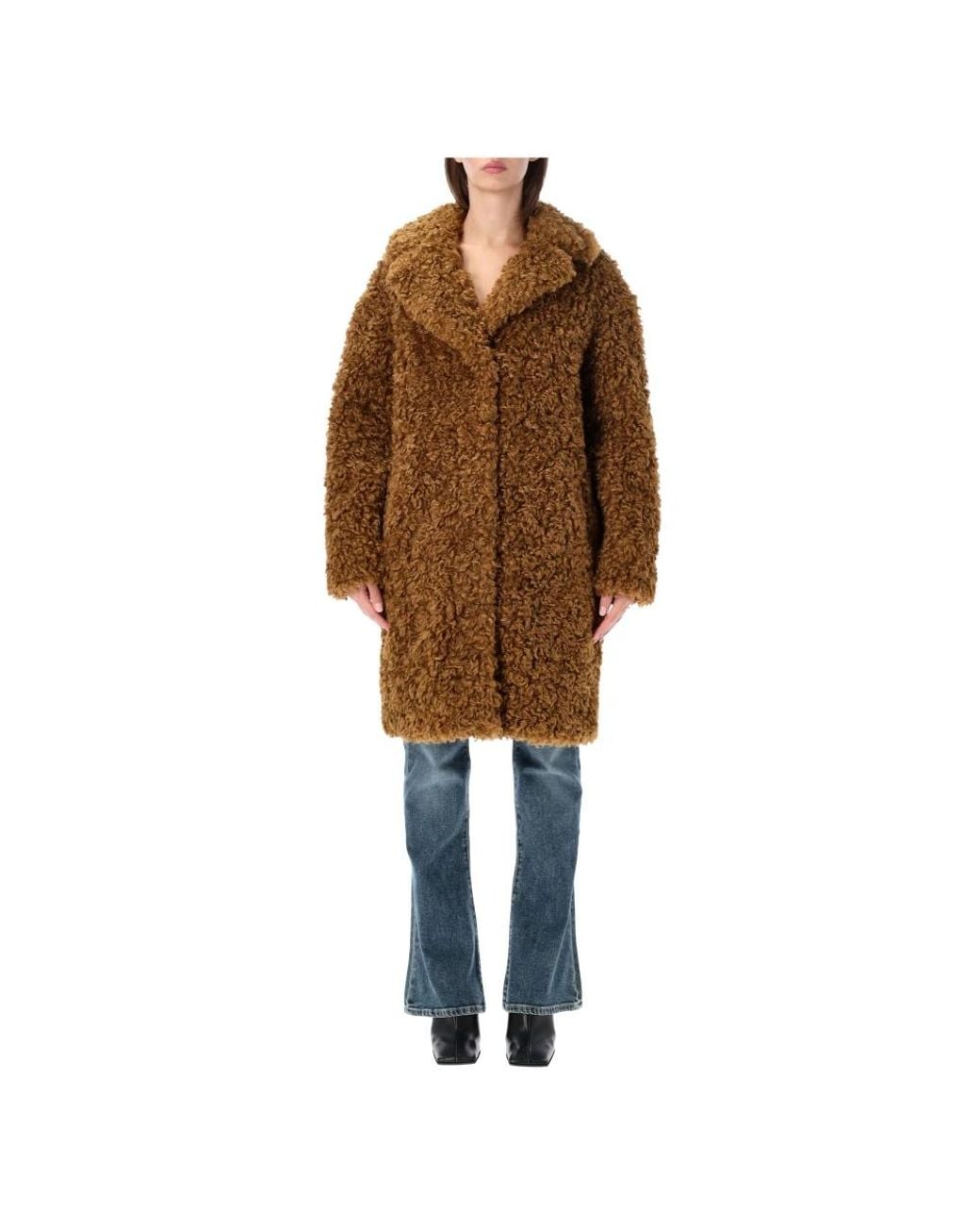 Stand Studio Brown Faux Fur & Shearling Jackets