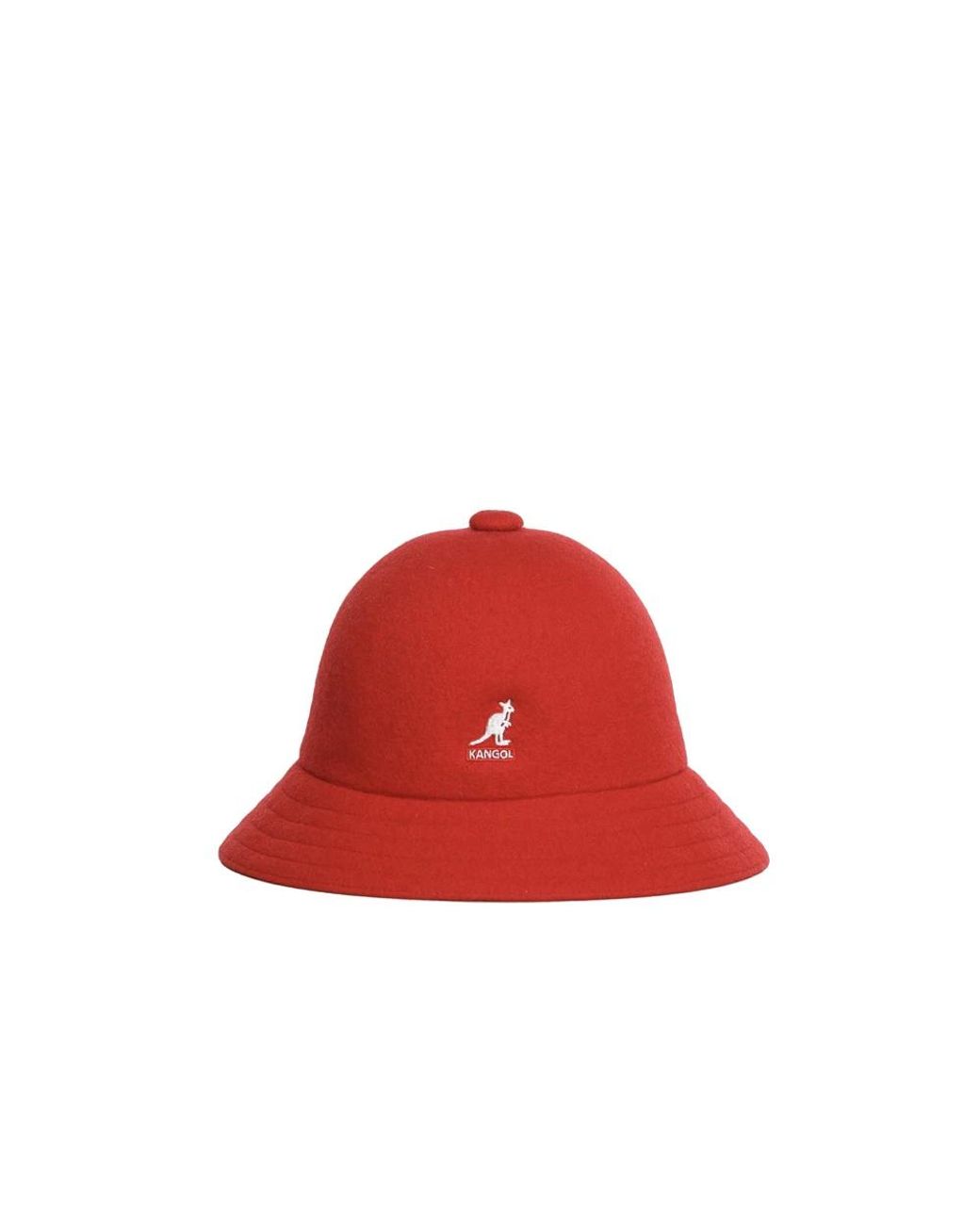 Kangol Red Roter bucket hat mit frontlogo