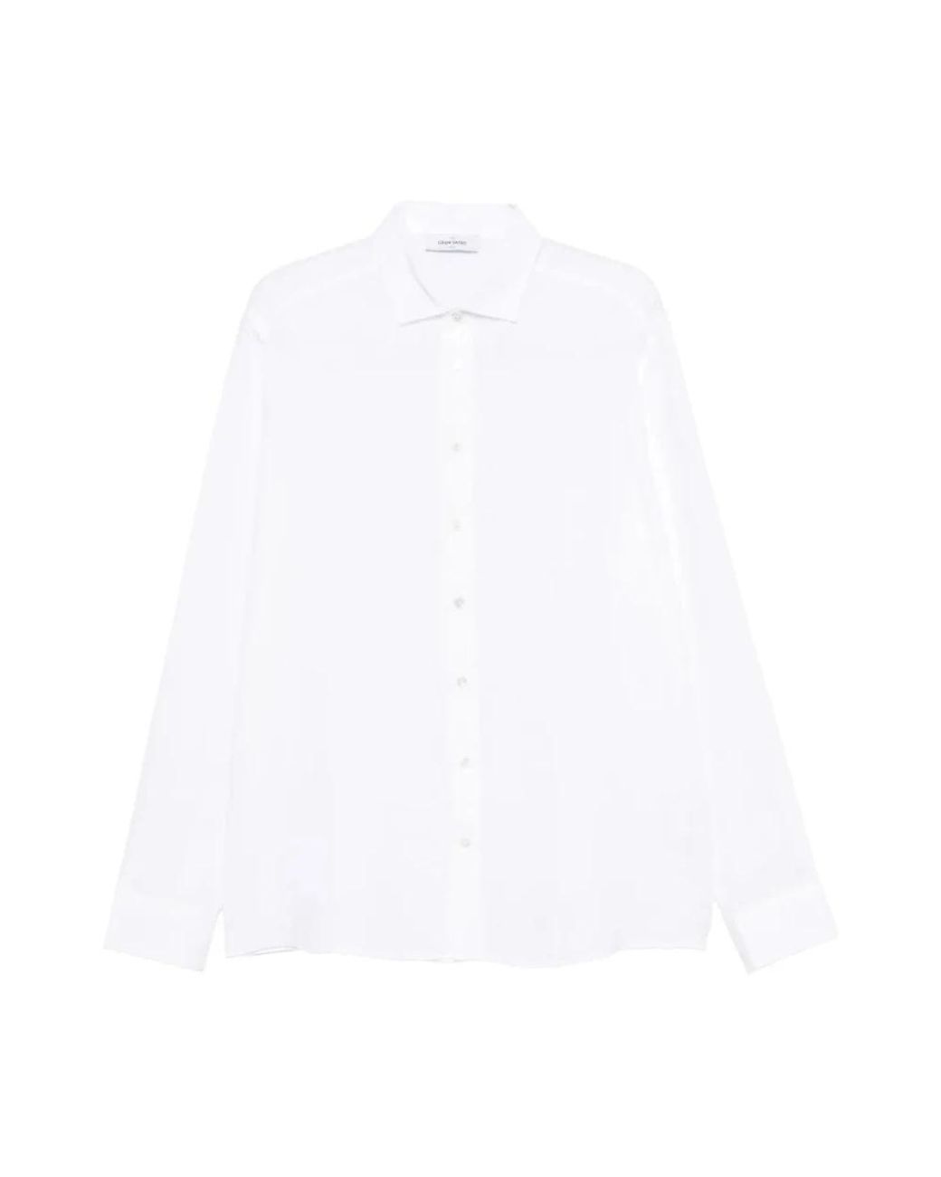 Gran Sasso White Casual Shirts for men
