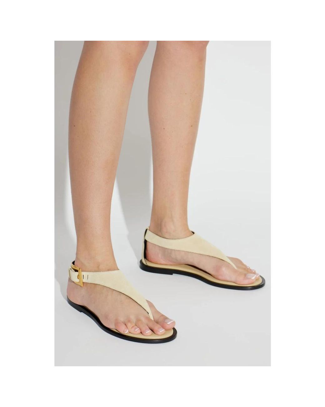 Flat Sandals di Balmain in Brown