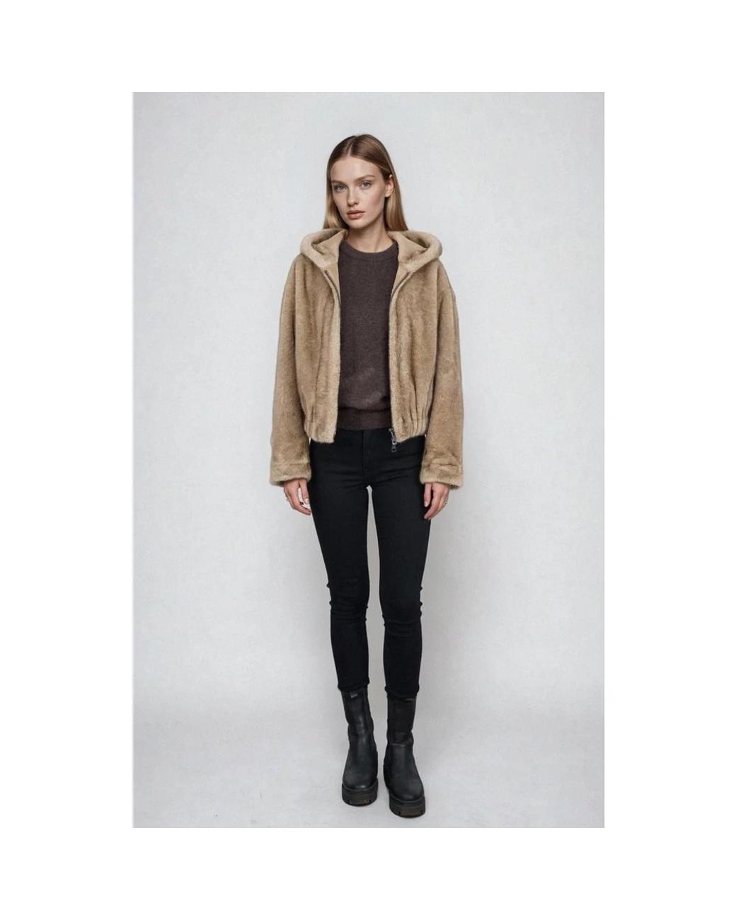 BLONDE No. 8 Natural Faux Fur & Shearling Jackets