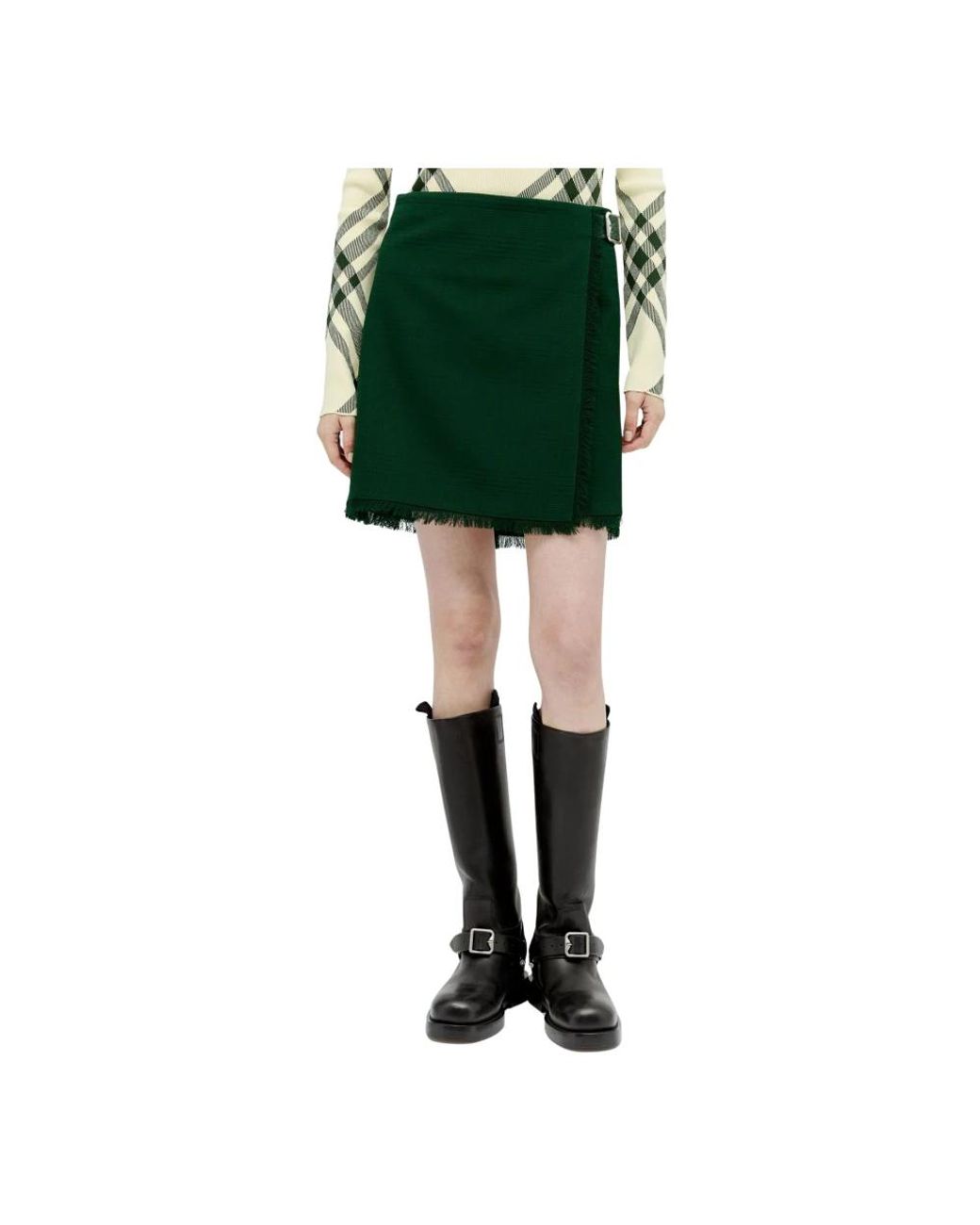Burberry Green Short Skirts
