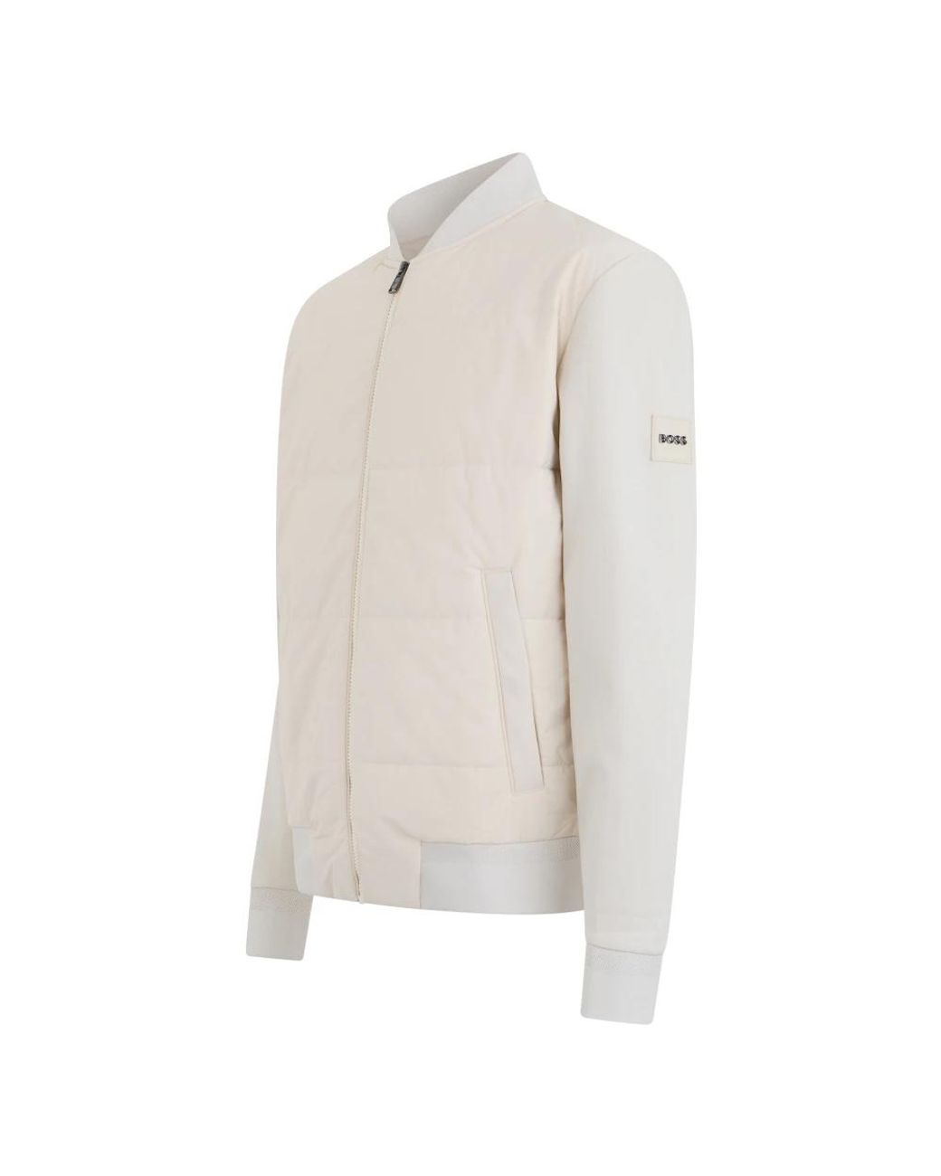 Boss White Bomber Jackets for men