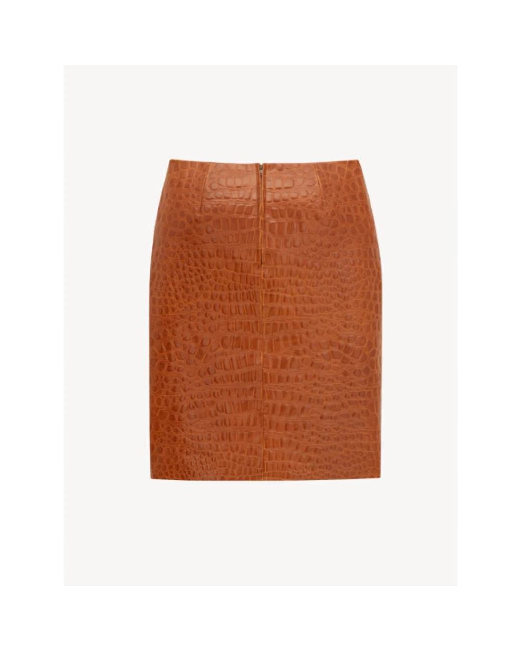 Saint Laurent Brown Leather Skirts