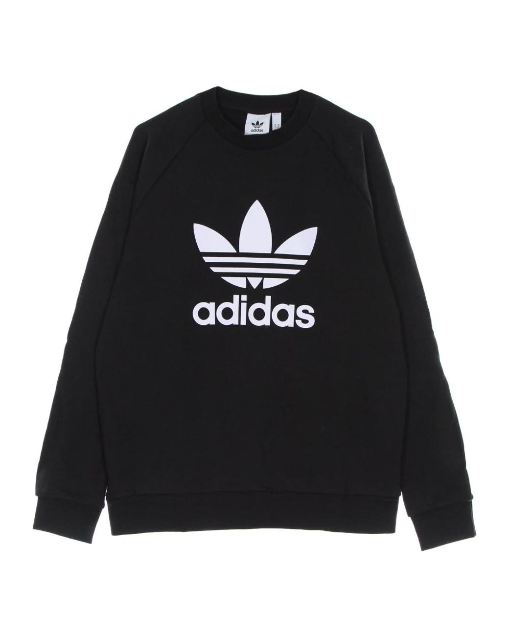 Adidas Fitness ,Zwart ,Katoen Klassiek Trefoil Crewneck Sweatshirt in het Black voor heren