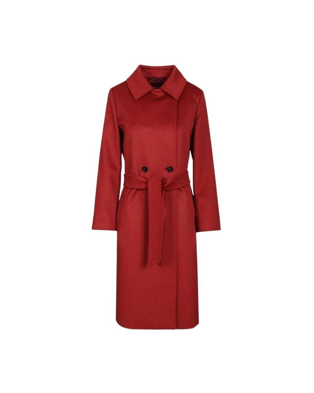 Belted Coats Max Mara en coloris Red